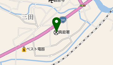 真庭警察署の地図画像