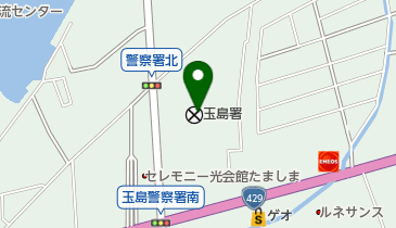 玉島警察署の地図画像
