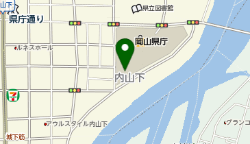 岡山県警察本部の地図画像
