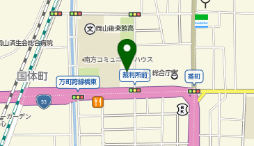 岡山地方法務局の地図画像