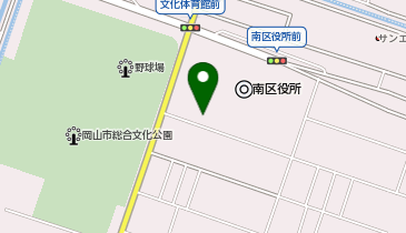 岡山市南消防署の地図画像