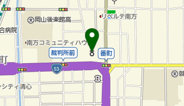 広島高等裁判所岡山支部の地図画像