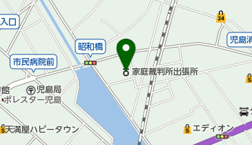 児島簡易裁判所の地図画像