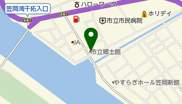 笠岡市立郷土館の地図画像