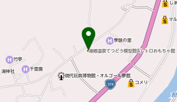湯郷温泉てつどう模型館&レトロおもちゃ館の地図画像