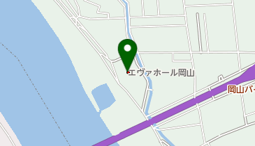 エヴァホール岡山の地図画像