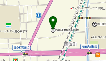 岡山済生会総合病院の地図画像