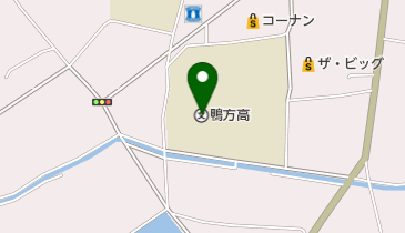 岡山県立鴨方高校の地図画像