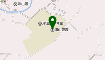 岡山県立津山東高校の地図画像