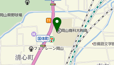 私立岡山商科大学附属高校の地図画像