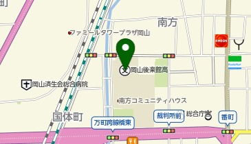 岡山市立岡山後楽館中学校の地図画像