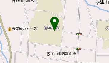 岡山県立津山中学校の地図画像