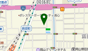 専門学校岡山ビジネスカレッジ岩田町キャンパスの地図画像