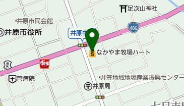 なかやま牧場ハート井原店の地図画像