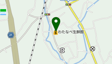 わたなべ生鮮館上の町店の地図画像