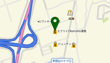 エブリイOkanaka津高の地図画像