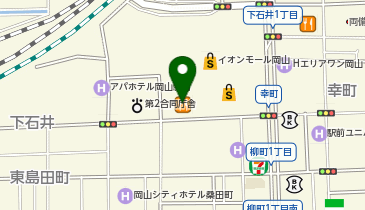 ハニーズイオンモール岡山店の地図画像