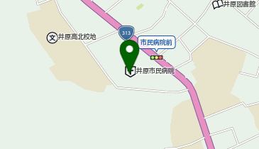 井原市民病院売店院内ショップとまとの地図画像