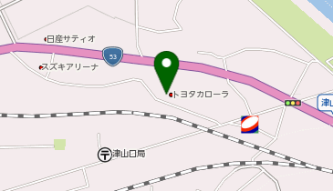 トヨタカローラ岡山津山店の地図画像