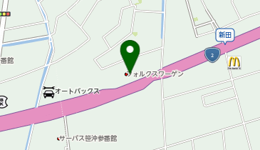 フォルクスワーゲン倉敷笹沖の地図画像