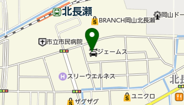 ジェームス西岡山店の地図画像