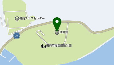 備前市チオビタ運動公園体育館の地図画像