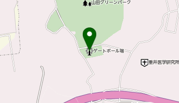 山田グリーンパークゲートボール場の地図画像