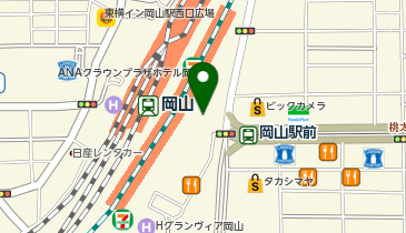 岡山駅前広場の地図画像