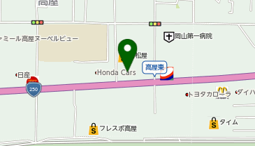 ジャガー・アプルーブド岡山の地図画像