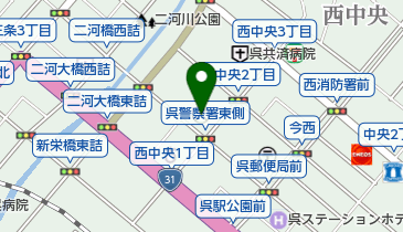 呉警察署の地図画像