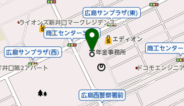広島西年金事務所の地図画像