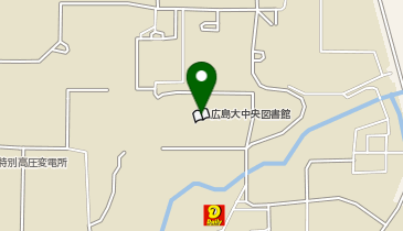広島大学図書館中央図書館の地図画像