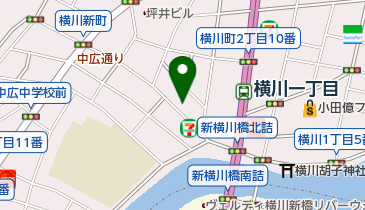 横川ふれ愛ホールの地図画像