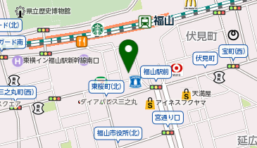 三菱UFJ銀行福山支店の地図画像