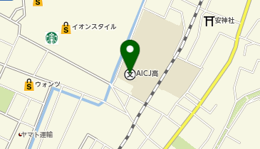 私立AICJ高校の地図画像
