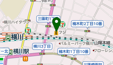 フジ三篠店の地図画像