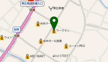 ワークマンシューズゆめモール西条店の地図画像