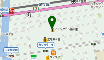 TOKYO SHOES RETAILING CENTERイオンタウン楽々園店の地図画像