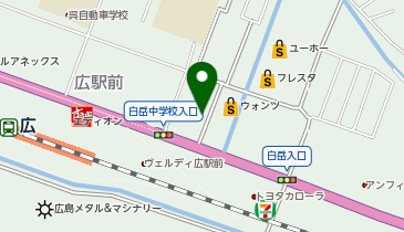 スズキ自販広島スズキアリーナ広中央の地図画像