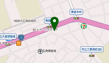 スバル中四国東雲店の地図画像