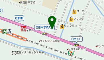 スズキ自販広島スズキアリーナ広中央の地図画像