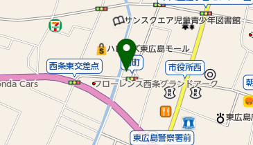 タイヤガーデン東広島の地図画像