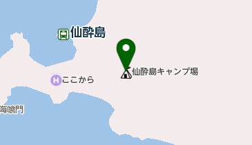 仙酔島キャンプ場の地図画像