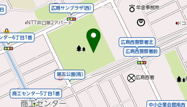 西部埋立第五公園テニスコートの地図画像