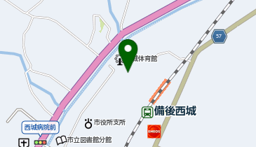 庄原市西城温水プール水夢の地図画像