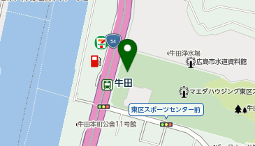 新牛田公園ゲートボール場の地図画像
