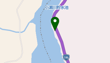 小瀬川ダム湖の地図画像