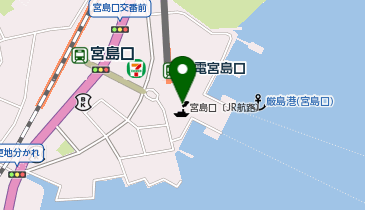 厳島港(宮島口)の地図画像