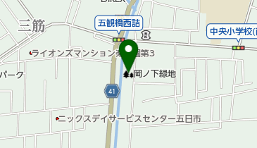 岡ノ下緑地の地図画像