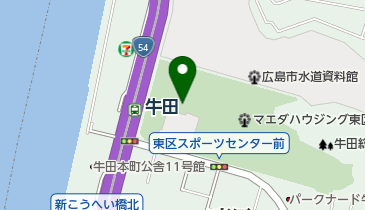 新牛田公園の地図画像